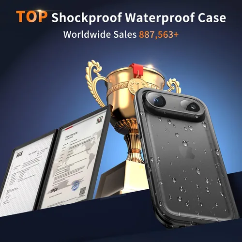 Vista 14 de Cozycase TOP - Funda impermeable para iPhone Air - Militar resistente 360 a prueba de golpes, cuerpo completo con protector de cámara de pantalla