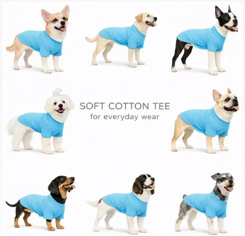 Vista 90 de Lovelonglong 2019 - Ropa para mascotas, Disfraces para Perro, Ropa Camisetas en blanco para Perros Grande Medianos Pequeños 100% Algodón 18