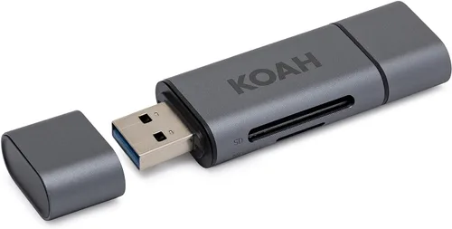 Vista 3 de Koah Pro 2-en-1 aluminio Shell OTG doble ranura lector de tarjetas SD