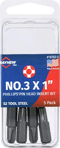 Vista 9 de Mayhew Tools 18747-5 Broca de inserción Phillips, n.º 0 x 1 pulgada, paquete de 5