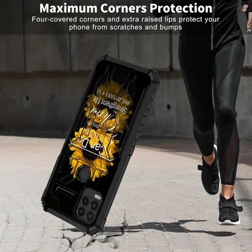 Vista 4 de Funda para Motorola Moto G Stylus 5G con ranura desmontable para tarjetero, soporte de doble capa, resistente a prueba de golpes, funda oculta