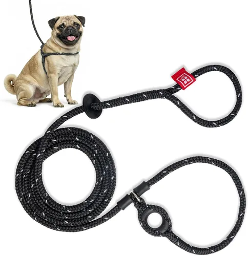 Vista 26 de Harness Lead Juego de arnés y correa para perro sin tirones, arnés antitirones para todas las razas y tamaños, diseño de cuerda acolchada de una