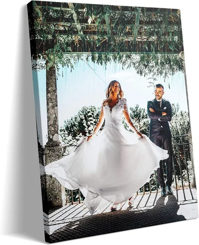 Vista 12 de Prixas Print Impresiones en lienzo personalizadas con tus fotos enmarcadas de 8 x 10 pulgadas, carga tu imagen/foto, regalos de fotos personalizados