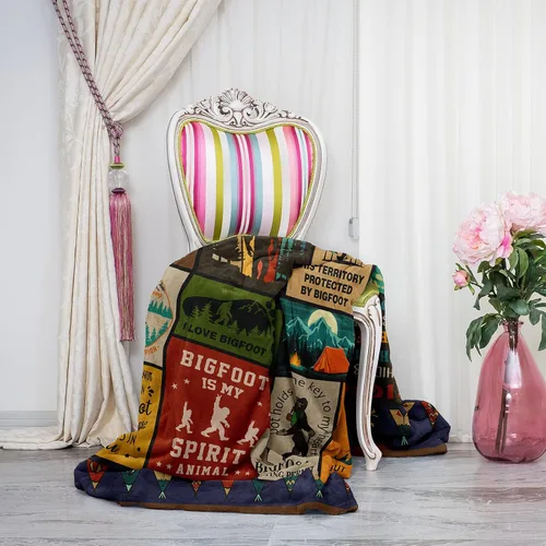 Vista 5 de Regalos de Bigfoot, Regalos de Sasquatch para Hombres y Mujeres, Regalos de Escondite Manta Bigfoot, Regalos de Navidad y Cumpleaños para Amantes