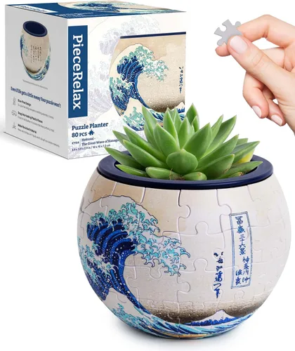 Vista 9 de PieceRelax Maceta de rompecabezas 3D única - 80 piezas de plástico [K1155] Manzana de mi ojo
