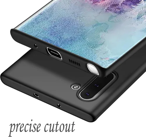 Vista 5 de Funda de teléfono para Samsung Galaxy Note 10 Slim Funda protectora Galaxy Note 10 Premium Material PC Hard Cover (negro)