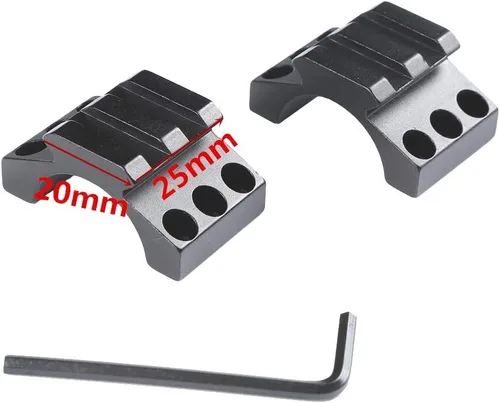 Vista 5 de ACEXIER Táctico doble anillo voladizo 1.000 in alcance montaje 0.787 in carril caza montaje en carril P.ICA-tinny adaptador vista base Caza