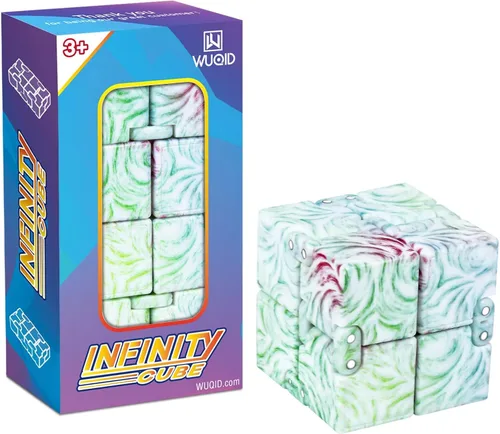 Vista 18 de WUQID Infinity Cube - Juguete antiestrés para niños y adultos, bonito, pequeño, accesorio único para aliviar la ansiedad y pasar el tiempo