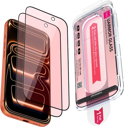 Vista 16 de UARMOR Protector de Pantalla de Privacidad de Vidrio para [ iPhone 15 Plus ] Vidrio Templado Premium 9H Anti-espía, Kits de Instalación Fácil