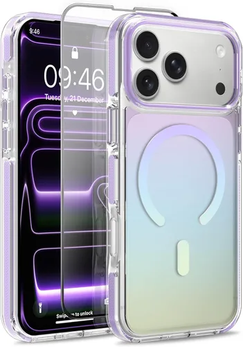 Vista 115 de Funda magnética para Google Pixel 10 Pro XL [compatible con Magsafe] [bonito diseño fluorescente de moda] a prueba de golpes, delgada, translúcida