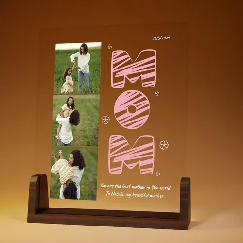 Vista 17 de EGD Placa acrílica personalizada de regalo para papá y mamá Regalos únicos para él con sus fotos favoritas Regalos personalizables para abuelos