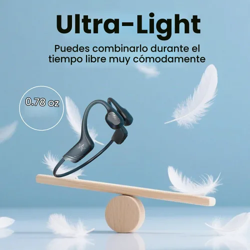 Vista 3 de Auriculares deportivos Bluetooth de conducción ósea de oído abierto, resistentes al sudor, inalámbricos, auriculares inalámbricos Bluetooth