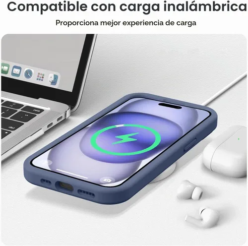 Vista 7 de Vooii Compatible con iPhone 15, silicona líquida Defender mejorada, protección mejorada de la cámara, forro de microfibra antiarañazos suave, funda