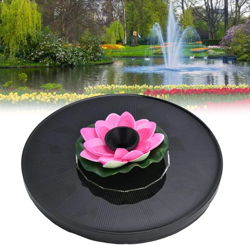 Vista 2 de Ciciglow Fuente solar, bomba de fuente de energía solar, 1.4 W, bombas de agua flotantes para baño de pájaros para jardín, patio, estanque y piscina