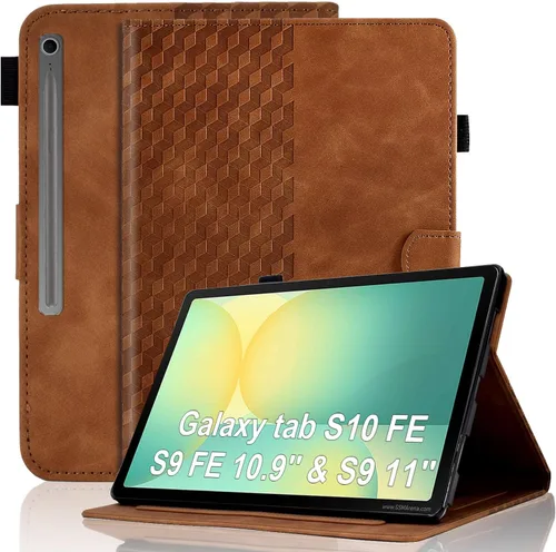 Vista 48 de Funda para Samsung Galaxy Tab S6 Lite 2024/2022/2020 de 10.4 pulgadas SM-P620/P625/P610/P613/P615/P619 de piel sintética, funda magnética con Negro