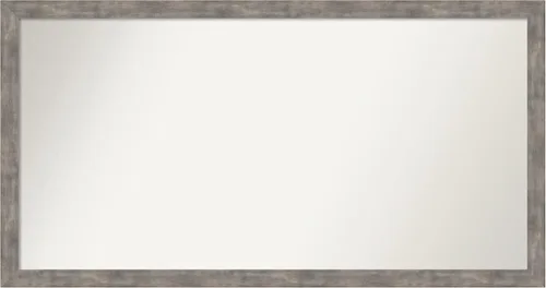 Vista 210 de Amanti Art Silver Bathroom Mirror for Over Sink, 26x45 Custom Made Marred Pewter Rectangle Vanity Mirror, Oversize Casual Wood Frame, Hangs Estaño