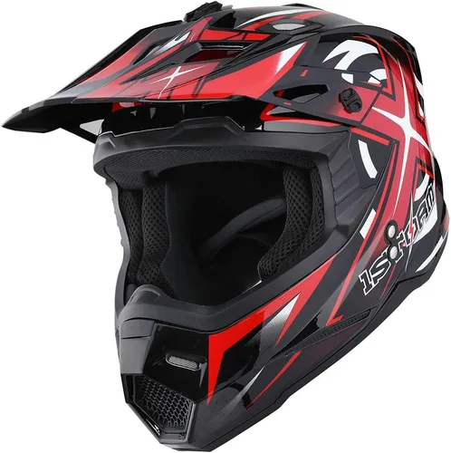Vista 16 de 1Storm - Casco de motocross para adultos, BMX, MX, ATV, Dirt Bike, motocicleta cuádruple de cuatro ruedas, estilo de carreras, HF801 Sonic Blue