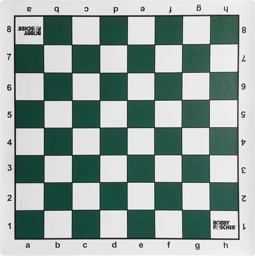 Vista 2 de Bobby Fischer WE Games - Tablero de ajedrez enrollable para torneos, vinilo con cuadrados grises