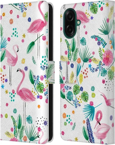 Vista 184 de Head Case Designs Officially Licensed Ninola Brushstrokes Black Summer Patterns Leather Wallet Case Compatible with Samsung Galaxy A07 4G