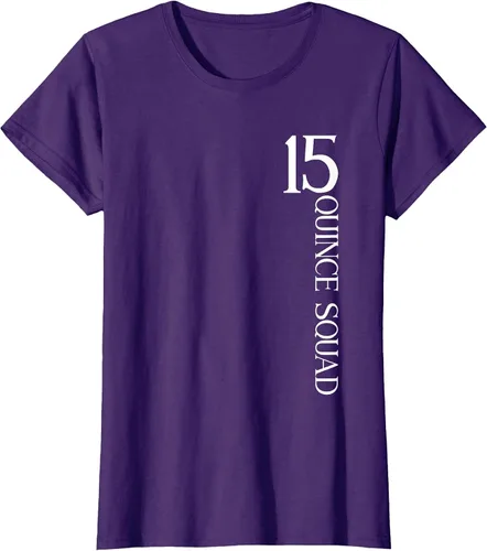 Vista 91 de Quince Squad Quinceanera 15th Birthday - Camiseta de quinceañera para niñas Asphalt Grey