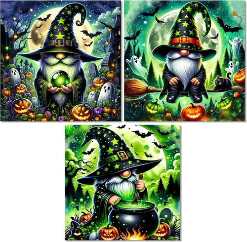 Vista 23 de Meothan - Paquete de 12 kits de arte de diamantes 5D para adultos, de animales, cristales redondos, para regalo o para decoración del hogar de 12 x