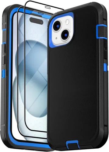 Vista 10 de Funda para iPhone 15 Pro Max (6.7 pulgadas), con 2 protectores de pantalla de vidrio templado