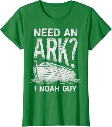 Vista 33 de Need an Ark I Noah Guy Funny Christian Men Women Pun Humour T-Shirt Negro