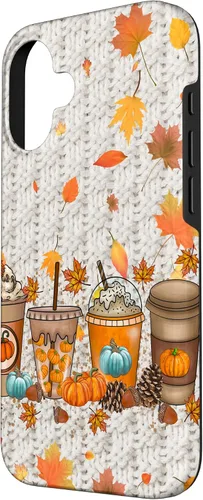 Vista 2 de iPhone 16 Acción de Gracias Otoño Hojas Otoño Calabaza Especias Funda