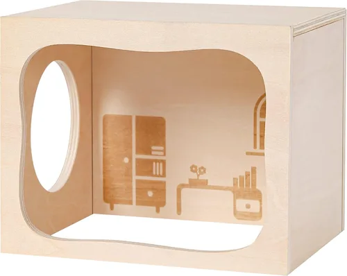 Vista 12 de Casa de madera para hámster, túnel de hábitat para mascotas