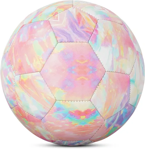 Vista 8 de Kuangmi Balón de fútbol, pelota de partido de tamaño oficial 5, jugadores de fútbol para jóvenes, adolescentes y adultos, entrenamiento deportivo al