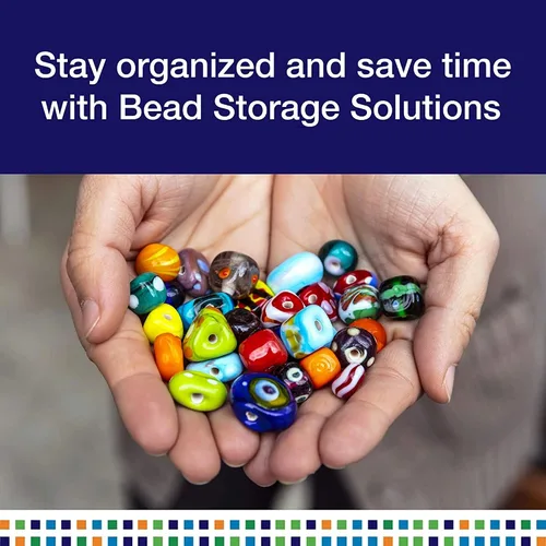 Vista 4 de Elizabeth Ward Bead Storage Solutions - Recipientes apilables de 82 piezas con tapa para suministros de arte y almacenamiento de manualidades