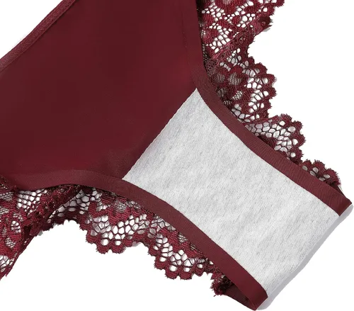 Vista 5 de Flonica Bragas de encaje para mujer tangas sexy para mujer ropa interior sin costuras paquete de 6