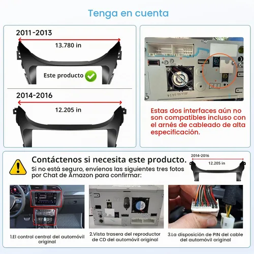 Vista 3 de [DSP y EQ] Radio de coche 2+64G para Hyundai Elantra 2011-2013 9 Inch IPS Touch Screen Car Stereo, Wireless Carplay/Android Auto, GPS Navigation