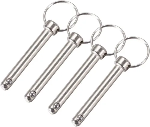 Vista 13 de uxcell Pin de liberación rápida 6mmX45mm Marine Hardware para barco Bimini Bisagra cubierta superior 4 piezas