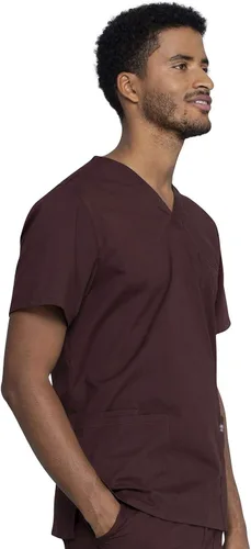 Vista 21 de Cherokee WW Professionals WW695 - Camisa de uniforme sanitario para hombre, con cuello en V