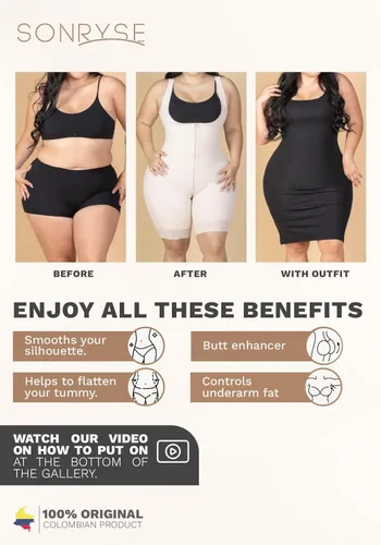 Vista 5 de Sonryse 212ZF Fajas Reductoras y Moldeadoras Shapewear para mujer con control de abdomen