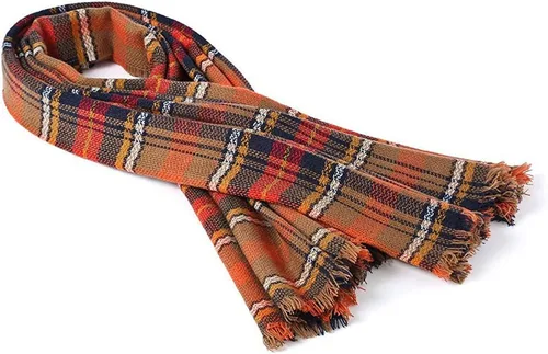 Vista 5 de Century Star Bufanda de invierno para mujer, bufanda de otoño a cuadros, bufanda de punto de gran tamaño, bufanda triangular grande para mujer, chal