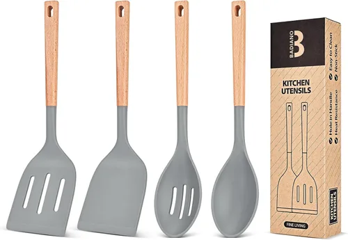 Vista 8 de Utensilios de cocina para utensilios de cocina antiadherentes Negro