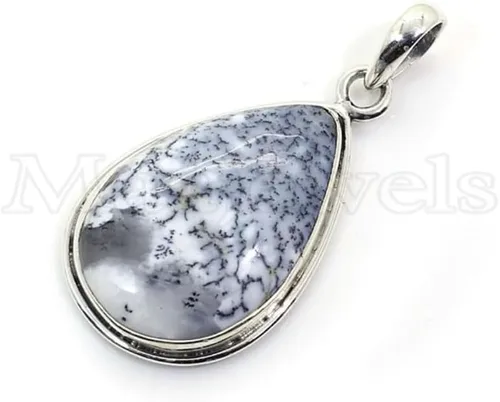 Vista 3 de Dendritic Agate Pendant, Dendritic Agate Jewelry, Gemstone Pendant, 925 Sterling Necklace, Agate Pendant, Silver Pendant, Handmade Pendant, Pendant