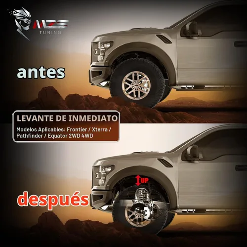 Vista 7 de MZS Kit de elevación niveladora delantera de 2" Compatible con Frontier 2005-2024/Xterra 2005-2015/Pathfinder 2005-2012/Equator 2009-2012 2WD 4WD