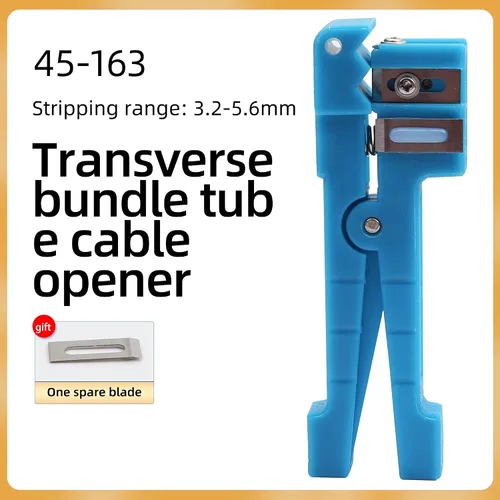 Vista 2 de Cruiser 45-163 Herramienta pelacables de fibra óptica y coaxial (azul, acero de aleación)
