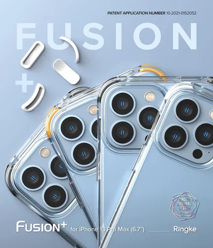 Vista 9 de Ringke Fusion Plus con parachoques suave de bricolaje compatible con iPhone 13 Pro Max, transparente, a prueba de golpes, flexible, de silicona TPU
