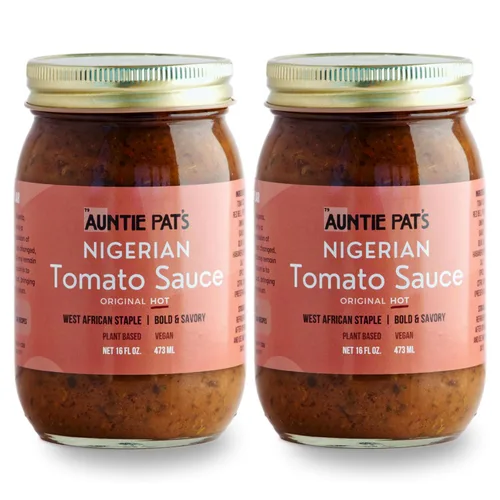 Vista 12 de Auntie Pat's - Salsa de tomate nigeriana- Vegana, estofado nigeriano, bajo en carbohidratos, arroz Jollof, ingredientes limpios, apto para dieta