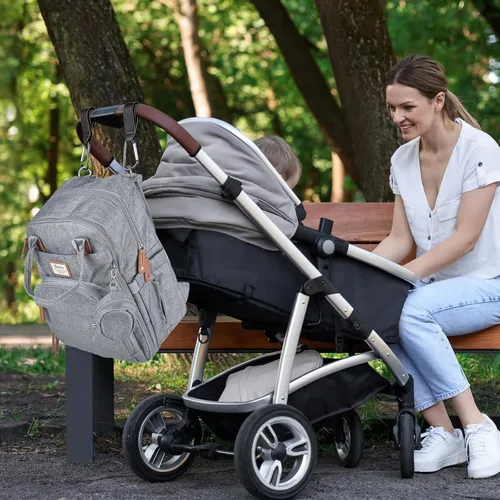 Vista 7 de Bandeja de aperitivos para cochecito Mockingbird/Baby Jogger City Mini GT2, con portavasos y soporte para teléfono