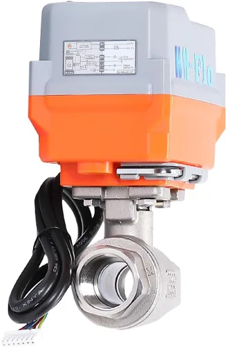 Vista 4 de 1/2 "24VDC/110VAC/220VAC 4-20ma/0-10V DN15 2 Way CF8 CNPT Válvula de bola motorizada de control integral proporcional (110-230VAC 4-20Ma)