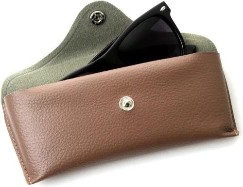 Vista 3 de zeroUV Funda protectora de vinilo retro para gafas de sol con cierre a presión