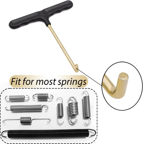 Vista 4 de Kit de herramientas de tracción de resorte para trampolín, extractor de gancho para instalación de resorte, 2 unidades (gancho en T) Hook Puller