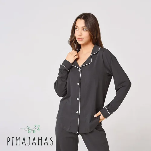 Vista 7 de Conjunto de pijama para mujer, algodón Pima peruano, suavidad superior, conjunto de ropa de descanso para mujer