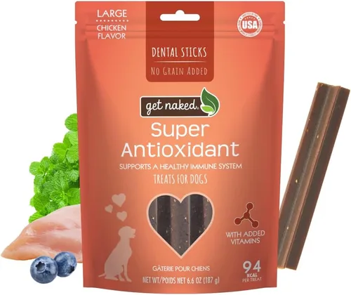 Vista 8 de Get Naked 1 bolsa de 6.6 onzas sin granos, súper antioxidante, palitos dentales, grandes