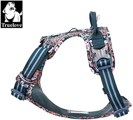 Vista 8 de WINHYEPET True Love TLH56555 - Arnés para perro sin tirones, tela de algodón transpirable y reflectante suave, ajustable para correr y caminar